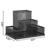 4 कम्पार्टमेंट मेष पेंसिल धारक